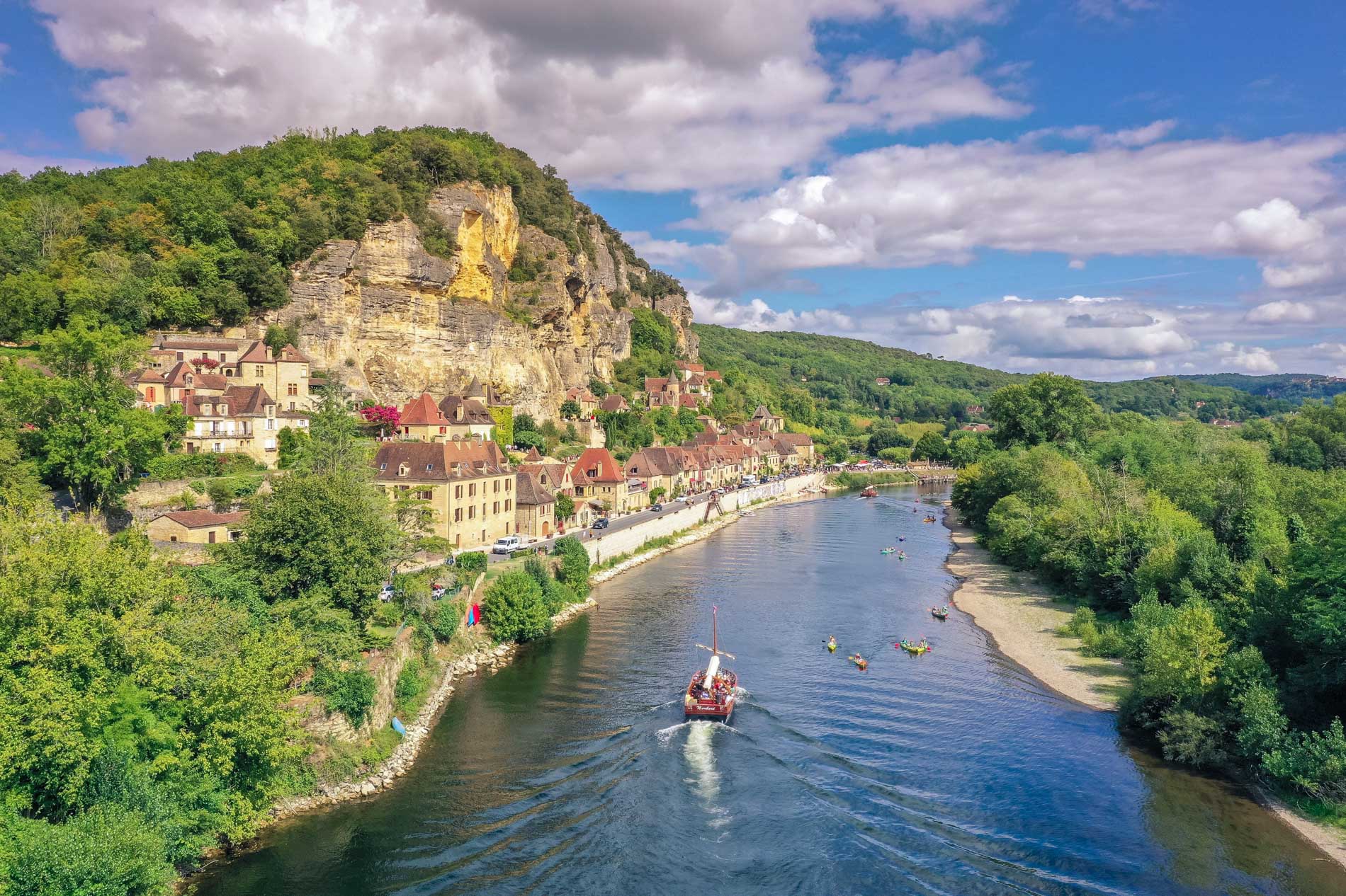 La Roque-Gageac aan de rivier