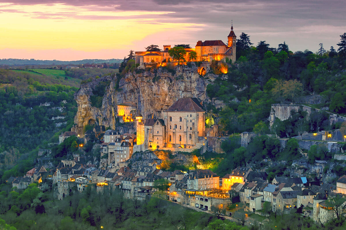 Rocamadour, dorp tegen de kliffen