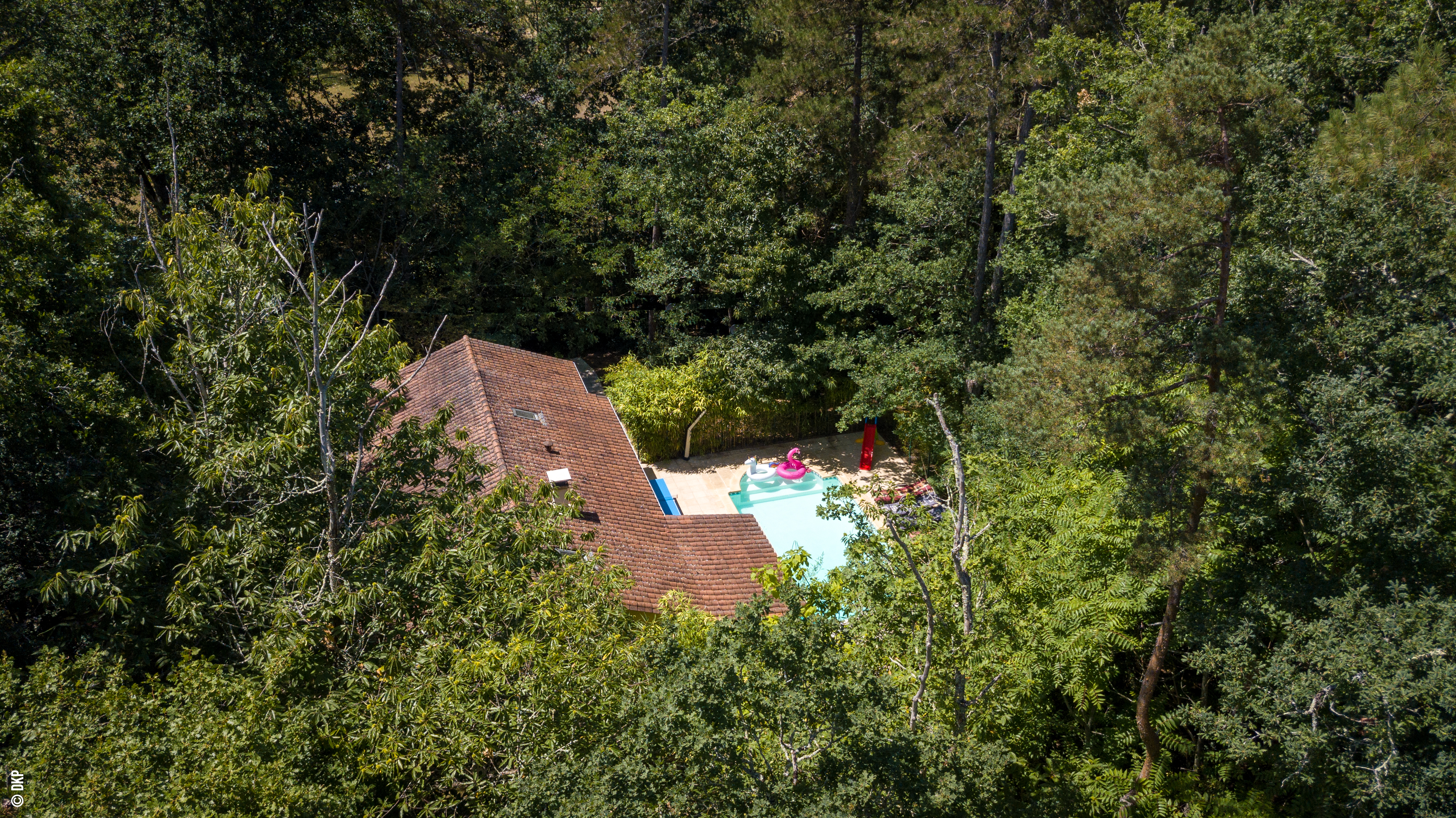 Luchtfoto van het Dordogne-landschap